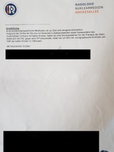 Struma-Resektion als Empfehlung nach Schilddrüsen-Szintigraphie