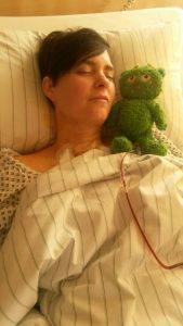 Nach der Schilddrüsen-OP erstmal ziemlich platt und viel geschlafen.